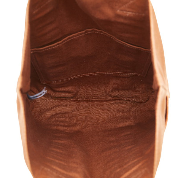 エルメス フールトゥカバス トートバッグ ブラウン キャンバス レザー レディース HERMES 【中古】