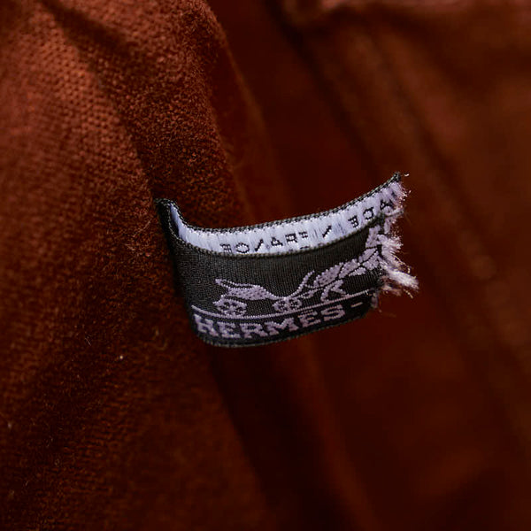 エルメス フールトゥカバス トートバッグ ブラウン キャンバス レザー レディース HERMES 【中古】