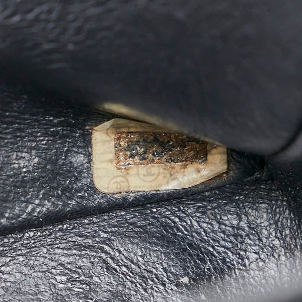 シャネル ココマーク バイアスステッチ チェーン ショルダーバッグ ブラック キャビアスキン レディース CHANEL 【中古】