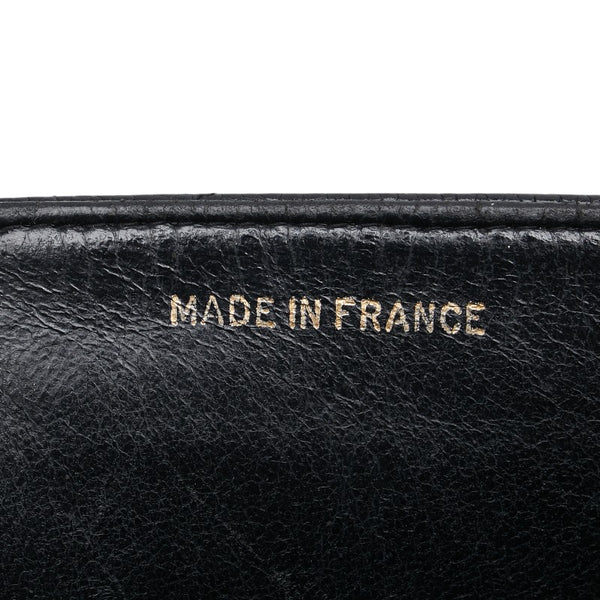 シャネル ココマーク バイアスステッチ チェーン ショルダーバッグ ブラック キャビアスキン レディース CHANEL 【中古】