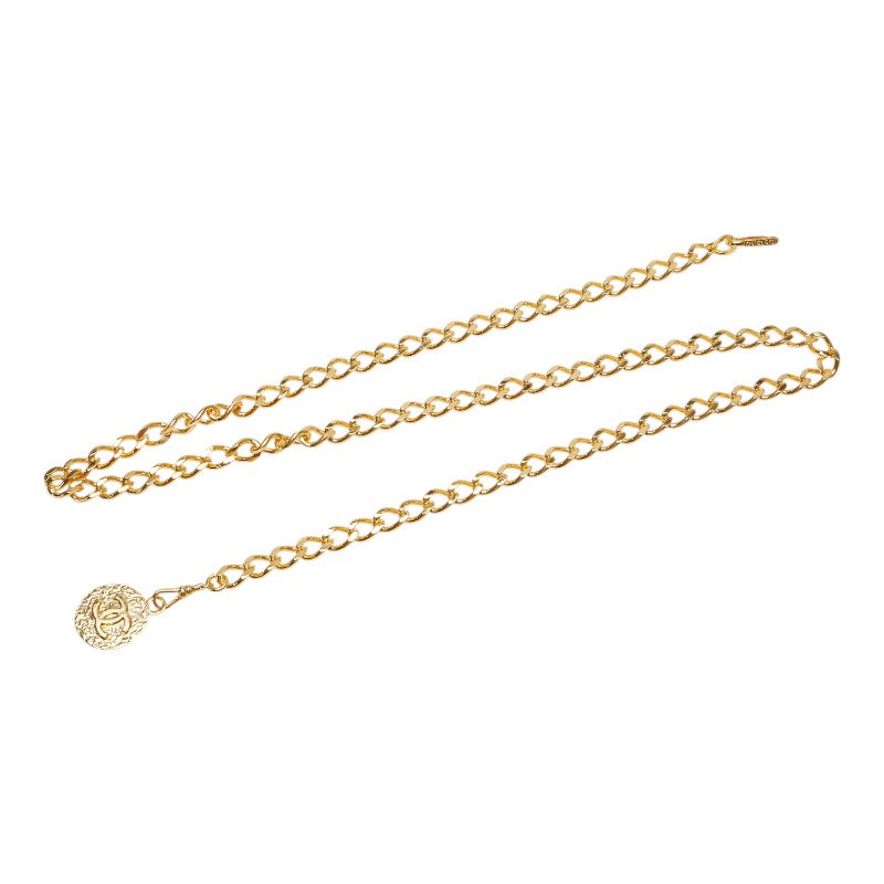 シャネル ココマーク チェーン ベルト ゴールド メッキ レディース CHANEL 【中古】