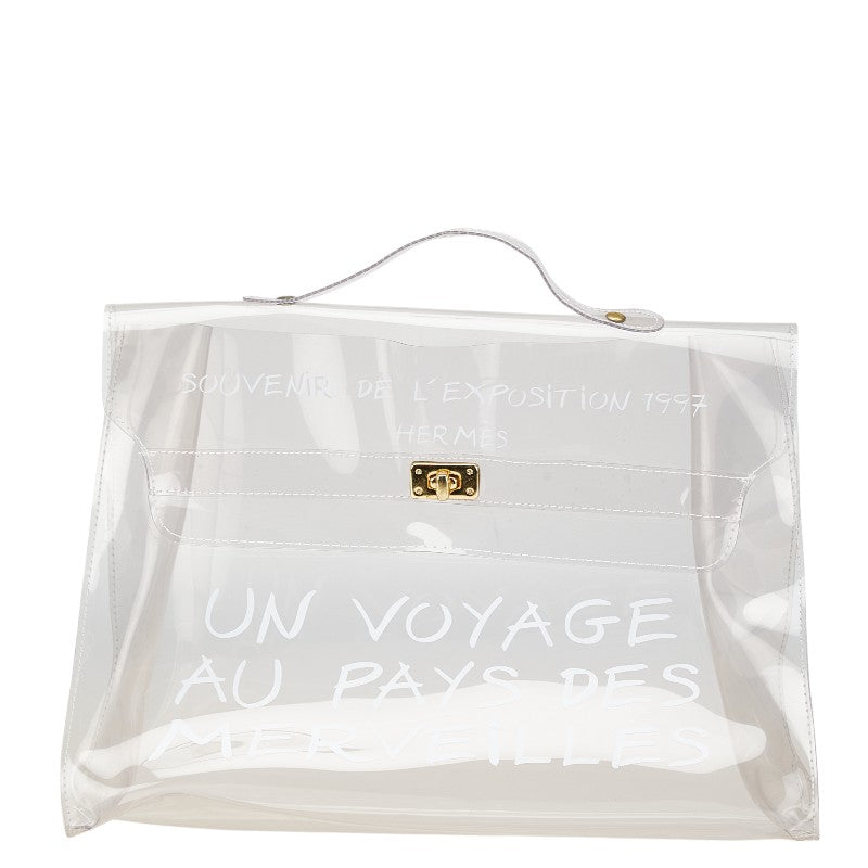 エルメス ビニールケリー 不思議の国 エルメスへの旅展 ハンドバッグ トートバッグ クリア ビニール レディース HERMES 【中古】