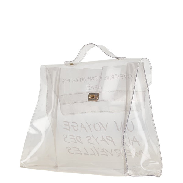 エルメス ビニールケリー 不思議の国 エルメスへの旅展 ハンドバッグ トートバッグ クリア ビニール レディース HERMES 【中古】