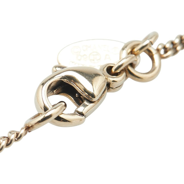 シャネル ココマーク ネックレス シャンパンゴールド メッキ フェイクパール レディース CHANEL 【中古】