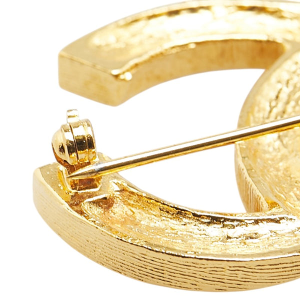 シャネル ココマーク ラインストーン ブローチ ゴールド メッキ レディース CHANEL 【中古】