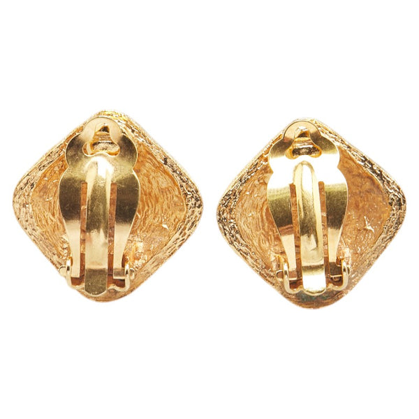 シャネル ココマーク ひし形 モチーフ イヤリング メッキ レディース CHANEL 【中古】