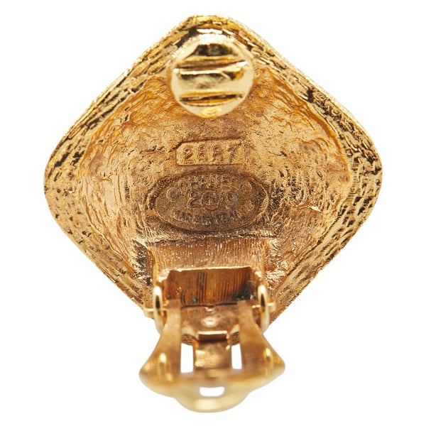 シャネル ココマーク ひし形 モチーフ イヤリング メッキ レディース CHANEL 【中古】