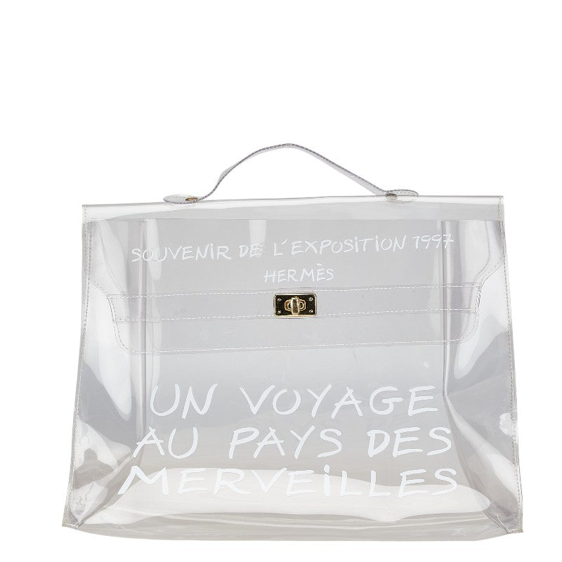 エルメス ビニールケリー 不思議の国 エルメスへの旅展 ハンドバッグ トートバッグ クリア ビニール レディース HERMES 【中古】