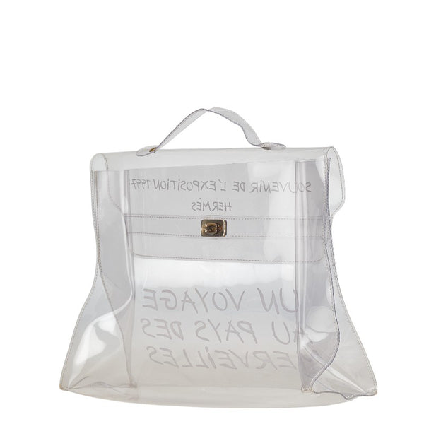 エルメス ビニールケリー 不思議の国 エルメスへの旅展 ハンドバッグ トートバッグ クリア ビニール レディース HERMES 【中古】