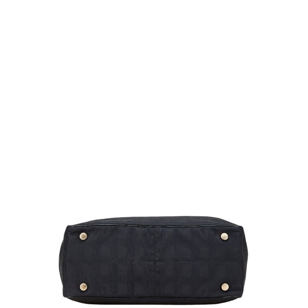 シャネル ニュートラトートPM トートバッグ ハンドバッグ ブラック キャンバス レザー レディース CHANEL 【中古】