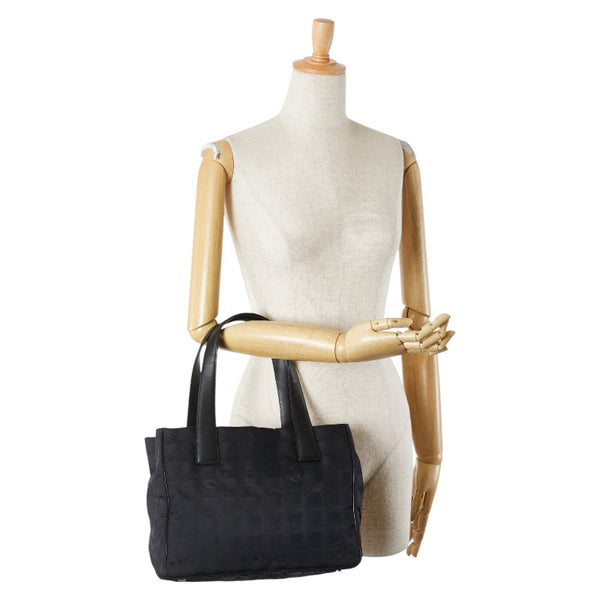 シャネル ニュートラトートPM トートバッグ ハンドバッグ ブラック キャンバス レザー レディース CHANEL 【中古】