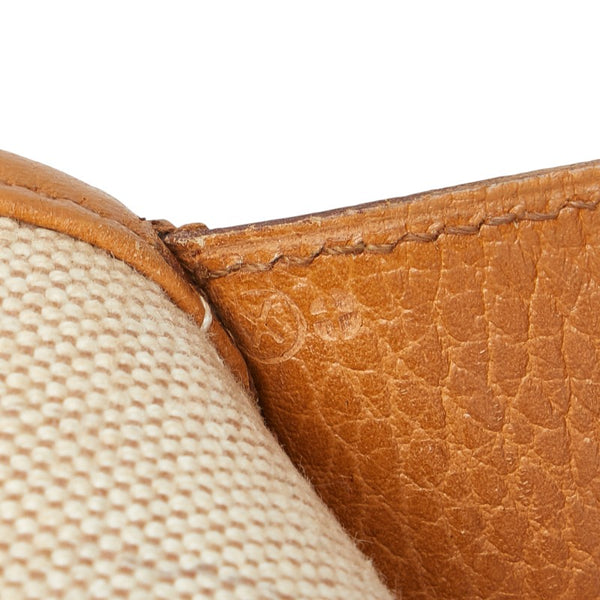 エルメス ジジェGM セカンドバッグ クラッチバッグ ブラウン レザー レディース HERMES 【中古】