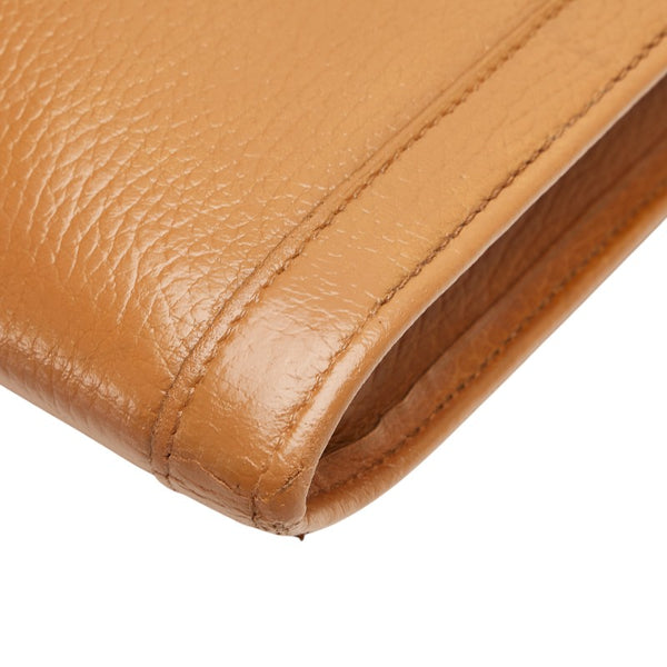 エルメス ジジェGM セカンドバッグ クラッチバッグ ブラウン レザー レディース HERMES 【中古】