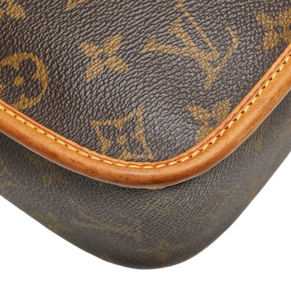 ルイ ヴィトン モノグラム ソローニュ 斜め掛け ショルダーバッグ M42250 ブラウン PVC レザー レディース LOUIS VUITTON 【中古】