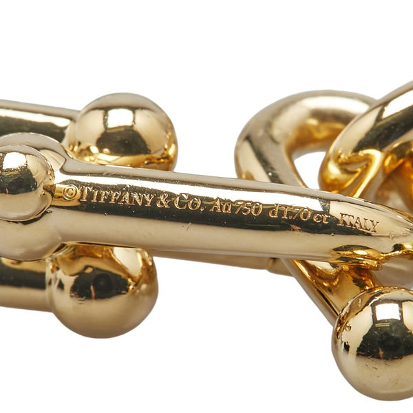 ティファニー ハードウェア エクストララージ リンク ダイヤ ブレスレット K18YG イエローゴールド メンズ TIFFANY&Co. 【中古】
