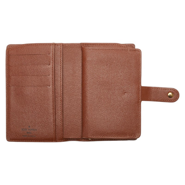ルイ ヴィトン モノグラム ヴィエノワ 二つ折り財布 M61663 ブラウン PVC レザー レディース LOUIS VUITTON 【中古】