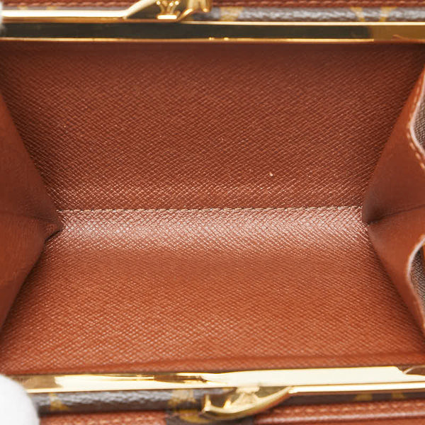 ルイ ヴィトン モノグラム ヴィエノワ 二つ折り財布 M61663 ブラウン PVC レザー レディース LOUIS VUITTON 【中古】