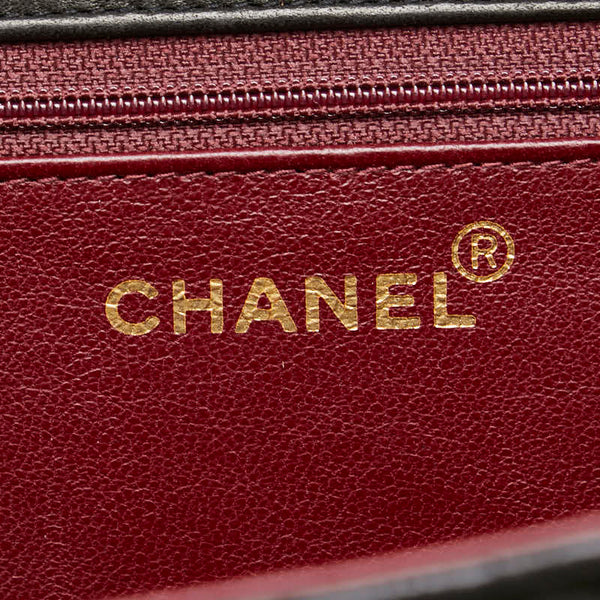 シャネル マトラッセ ココマーク プッシュロック チェーン ショルダーバッグ ブラック ラムスキン レディース CHANEL 【中古】