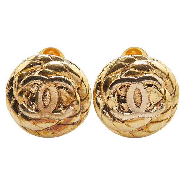 シャネル ココマーク ラウンド イヤリング ゴールド メッキ レディース CHANEL 【中古】