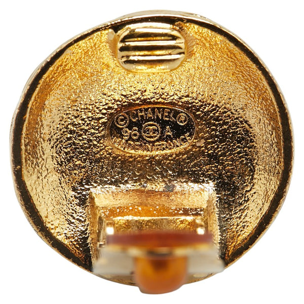 シャネル ココマーク ラウンド イヤリング ゴールド メッキ レディース CHANEL 【中古】