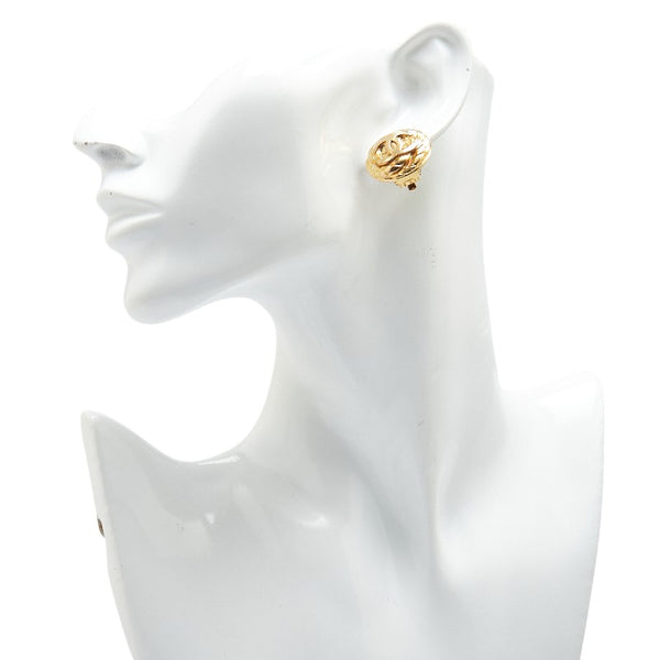 シャネル ココマーク ラウンド イヤリング ゴールド メッキ レディース CHANEL 【中古】