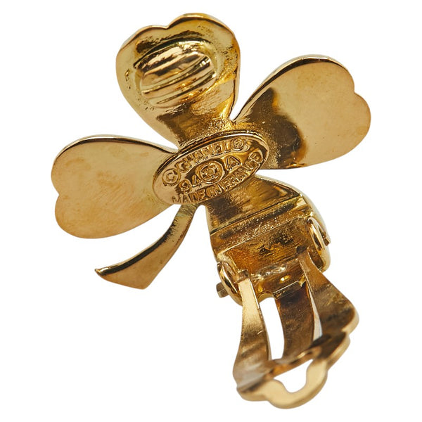 シャネル クローバー モチーフ イヤリング ゴールド メッキ レディース CHANEL 【中古】