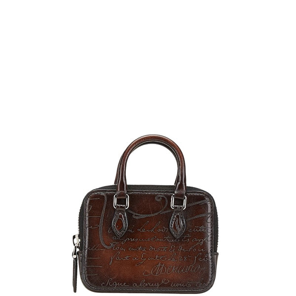 ベルルッティ アンジュール ナノ スクリット ウエストバッグ ボディバッグ ブラウン レザー レディース Berluti 【中古】