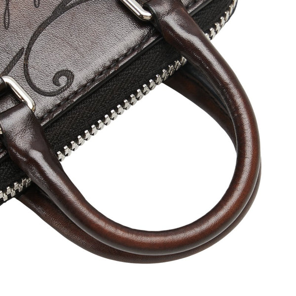 ベルルッティ アンジュール ナノ スクリット ウエストバッグ ボディバッグ ブラウン レザー レディース Berluti 【中古】