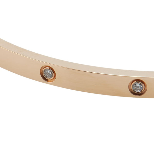 カルティエ ラブブレスレットSM 10Pダイヤ ブレスレット K18PG ピンクゴールド レディース CARTIER 【中古】
