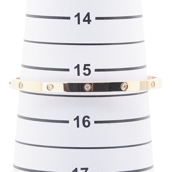 カルティエ ラブブレスレットSM 10Pダイヤ ブレスレット K18PG ピンクゴールド レディース CARTIER 【中古】