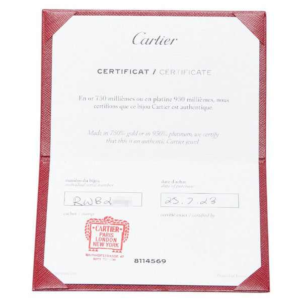 カルティエ ラブブレスレットSM 10Pダイヤ ブレスレット K18PG ピンクゴールド レディース CARTIER 【中古】