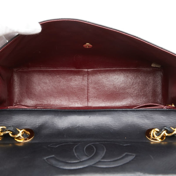 シャネル ココマーク デカマトラッセ34 斜め掛け チェーン ショルダーバッグ ブラック レザー レディース CHANEL 【中古】