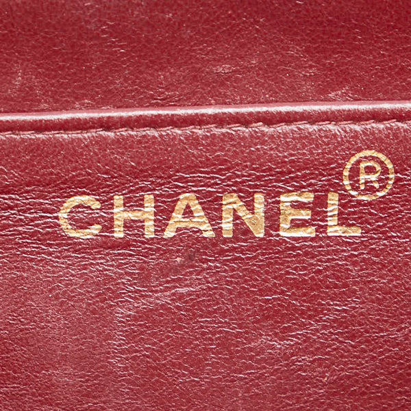 シャネル ココマーク デカマトラッセ34 斜め掛け チェーン ショルダーバッグ ブラック レザー レディース CHANEL 【中古】