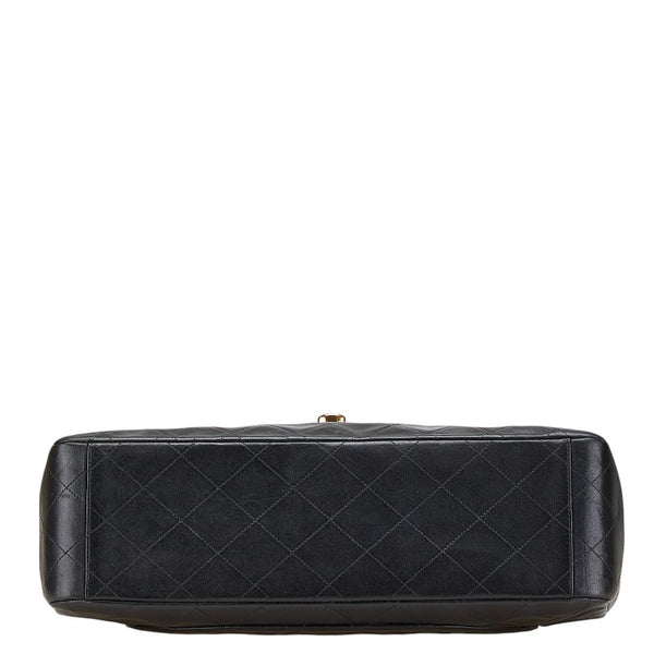 シャネル ココマーク デカマトラッセ34 斜め掛け チェーン ショルダーバッグ ブラック レザー レディース CHANEL 【中古】