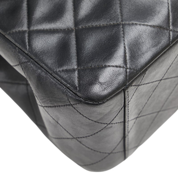 シャネル ココマーク デカマトラッセ34 斜め掛け チェーン ショルダーバッグ ブラック レザー レディース CHANEL 【中古】