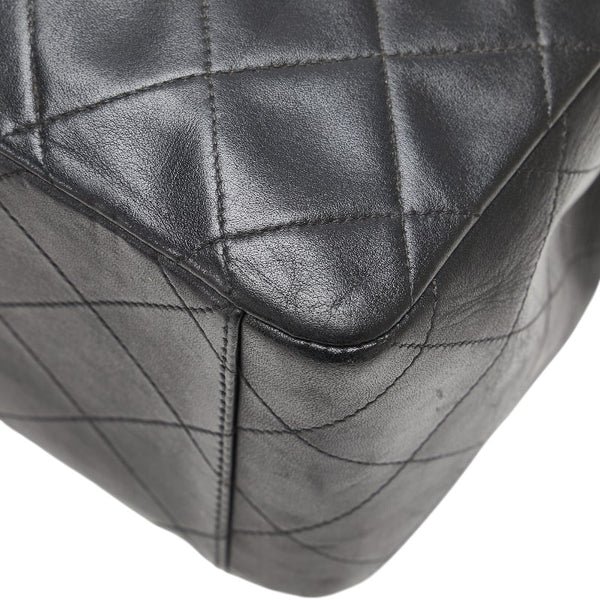 シャネル ココマーク デカマトラッセ34 斜め掛け チェーン ショルダーバッグ ブラック レザー レディース CHANEL 【中古】