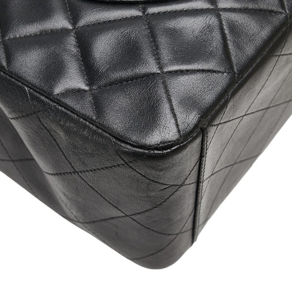 シャネル ココマーク デカマトラッセ34 斜め掛け チェーン ショルダーバッグ ブラック レザー レディース CHANEL 【中古】