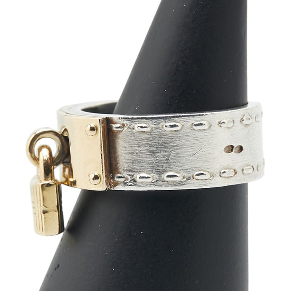 エルメス ケリーリング リング 指輪 #52 シルバー ゴールド SV925 シルバー K18YG イエローゴールド コンビ レディース HERMES 【中古】