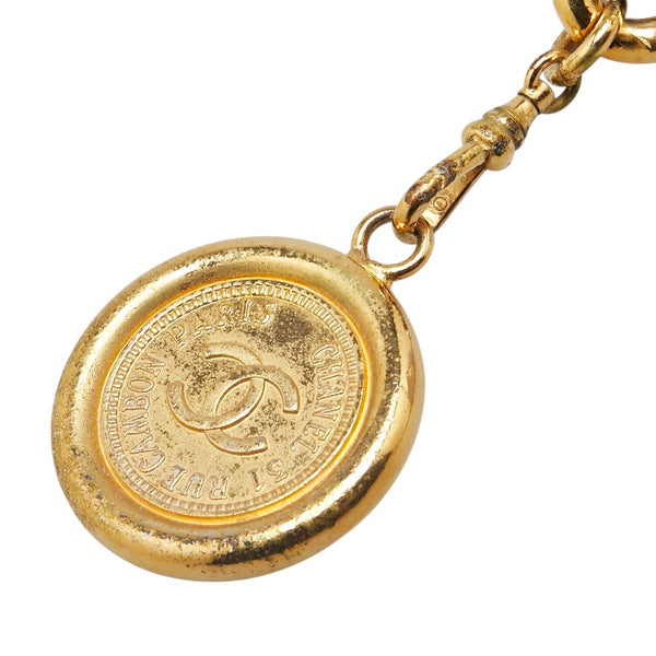 シャネル ココマーク 31 RUE CAMBON PARIS ベルト ゴールド ブラック メッキ レザー レディース CHANEL 【中古】