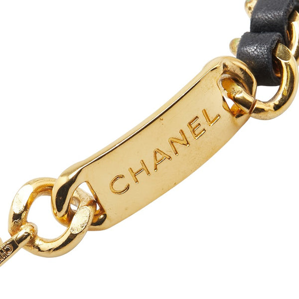 シャネル ココマーク 31 RUE CAMBON PARIS ベルト ゴールド ブラック メッキ レザー レディース CHANEL 【中古】