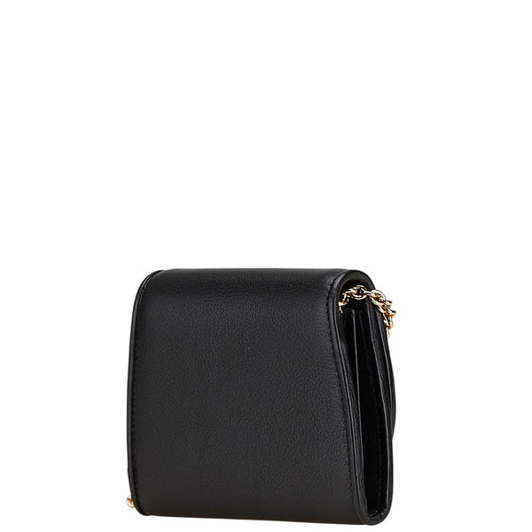 グッチ ブロンディ ミディアム チェーン ウォレット ショルダーバッグ 725219 ブラック レザー レディース GUCCI 【中古】
