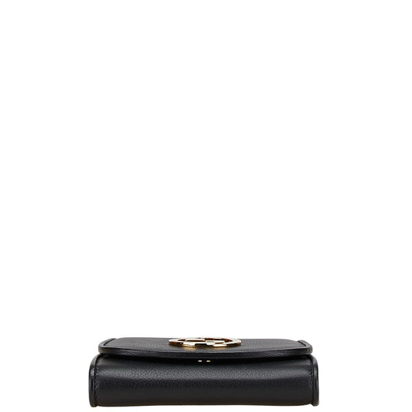 グッチ ブロンディ ミディアム チェーン ウォレット ショルダーバッグ 725219 ブラック レザー レディース GUCCI 【中古】