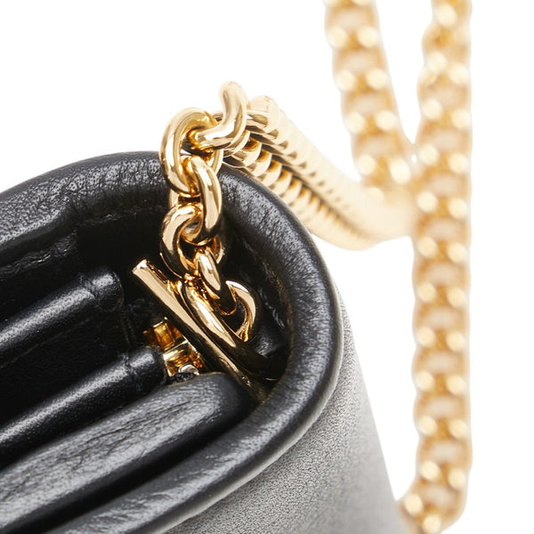 グッチ ブロンディ ミディアム チェーン ウォレット ショルダーバッグ 725219 ブラック レザー レディース GUCCI 【中古】