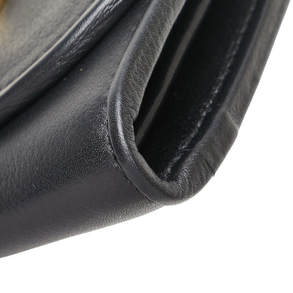 グッチ ブロンディ ミディアム チェーン ウォレット ショルダーバッグ 725219 ブラック レザー レディース GUCCI 【中古】
