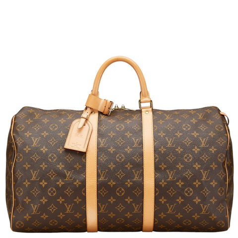 ルイ ヴィトン モノグラム キーポル50 ボストンバッグ M41426 ブラウン PVC レザー レディース LOUIS VUITTON 【中古】