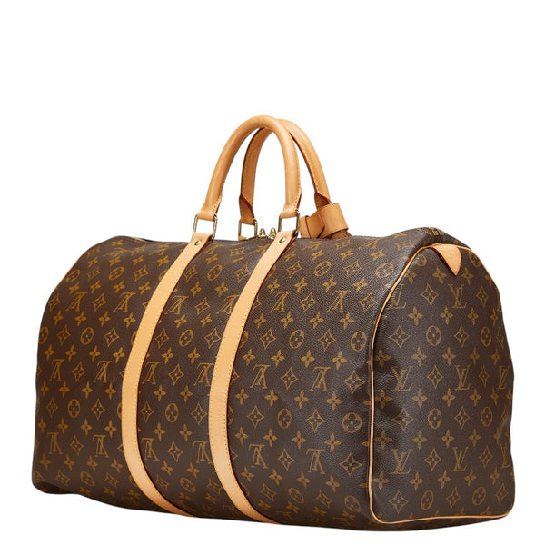 ルイ ヴィトン モノグラム キーポル50 ボストンバッグ M41426 ブラウン PVC レザー レディース LOUIS VUITTON 【中古】