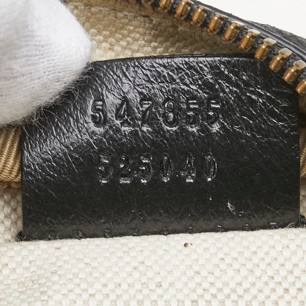 グッチ Gロゴ バスケットボール ミニ ハンドバッグ ショルダーバッグ 2WAY 547855 ブラック レザー レディース GUCCI 【中古】