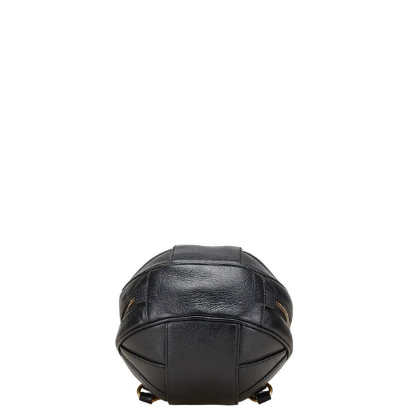 グッチ Gロゴ バスケットボール ミニ ハンドバッグ ショルダーバッグ 2WAY 547855 ブラック レザー レディース GUCCI 【中古】