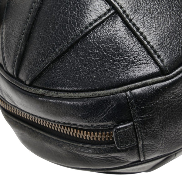 グッチ Gロゴ バスケットボール ミニ ハンドバッグ ショルダーバッグ 2WAY 547855 ブラック レザー レディース GUCCI 【中古】