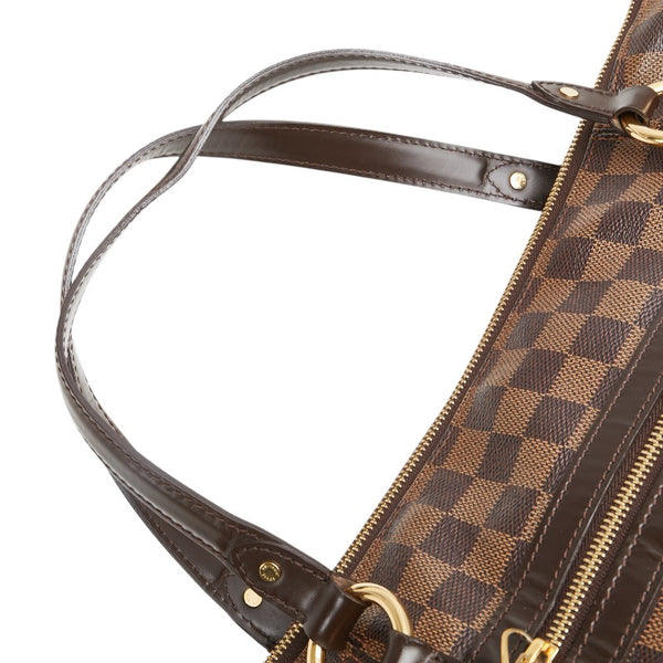ルイ ヴィトン ダミエ イーヴォラGM ハンドバッグ ショルダーバッグ 2WAY N41132 ブラウン PVC レザー レディース LOUIS VUITTON 【中古】